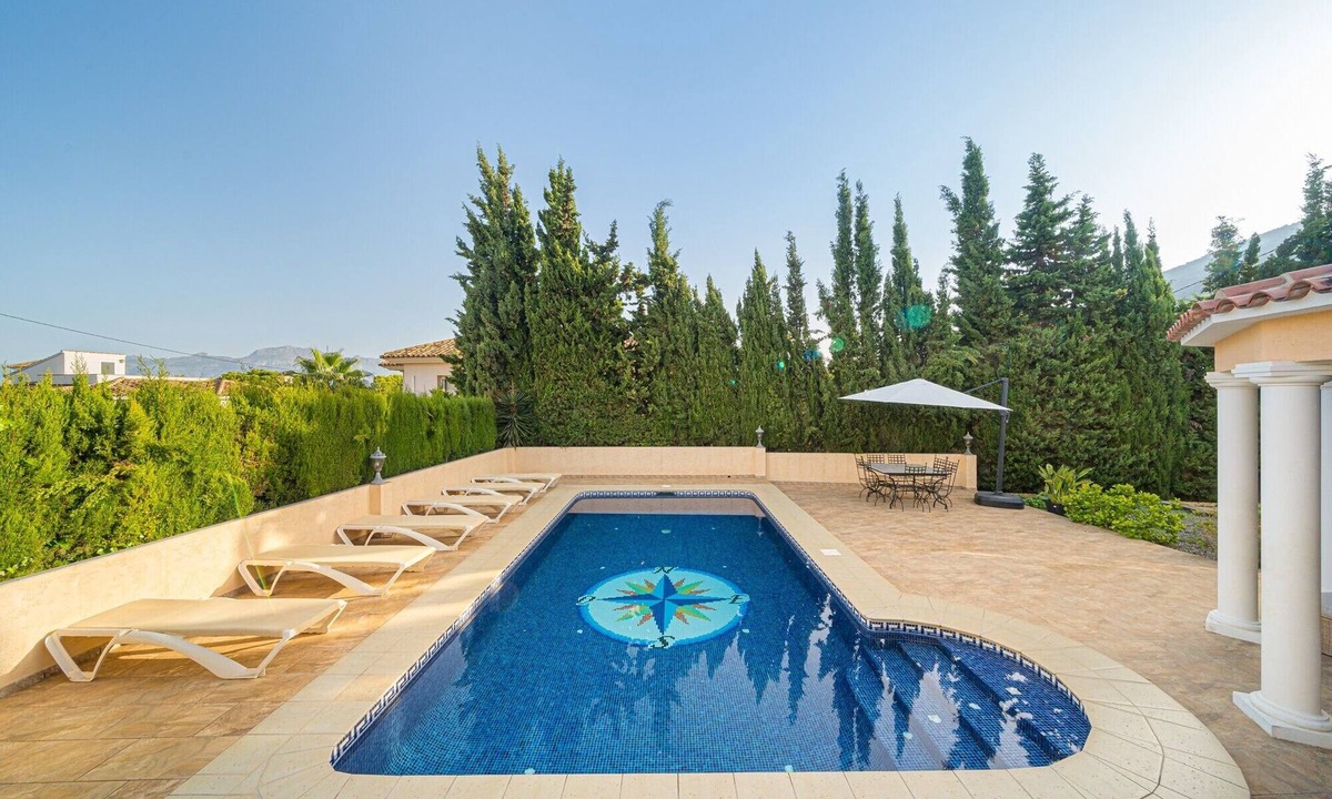 El Albir Villa | Villa Santana with Mountain Views, Private Pool, Terraces, and Wi-Fi