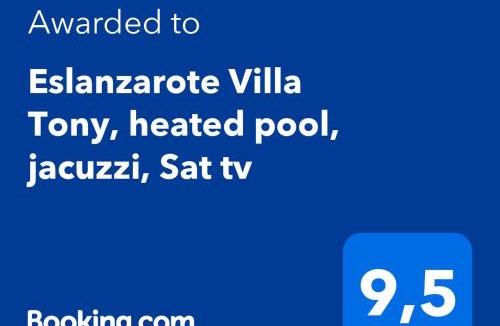 Tinajo Villa | Eslanzarote Eco Villa Tony, heated pool, jacuzzi, Sat tv, Super wifi