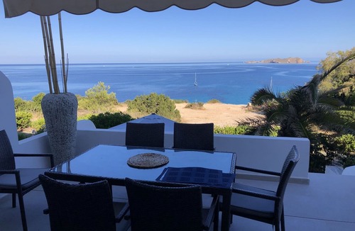 Sant Josep de sa Talaia Ski Chalet | Renovated modern seafront house with sublime sea views and direct sea access