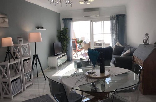 Chimenea Apartment | Sunny Apartment on Burriana Beach with Sea View, Balcony, Wi-Fi & A/C