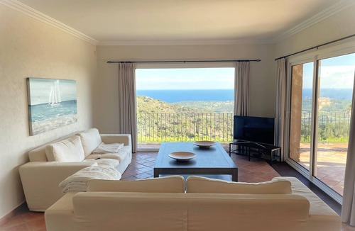 Castell-Platja d'Aro Villa | Villa Azucena with sea and mountain views, swimming pool, nice garden and Wi-Fi