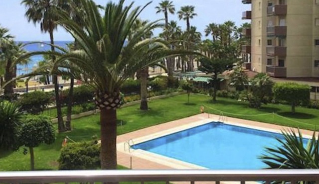 Apartment on the beach with pool.