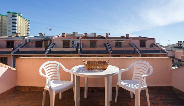 Bungalow 'Adosado Mareny Blau' with Shared Pool, Wi-Fi and Air Conditioning