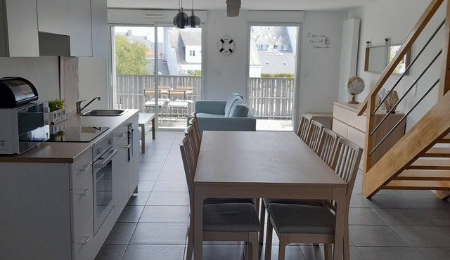 Duplex apartment 110 m², central, 100 m from the beach in Saint-Pierre-Quiberon