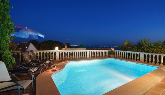 Family Holiday villa with private pool in front the sea in Alcudia, Aucanada