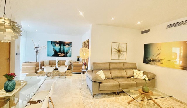 Modern apartment in amazing surroundings at Golden Mile, 4 pools, tennis etc