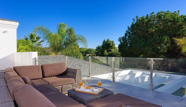 Modern property with beautiful view and swimming pool and jacuzzi