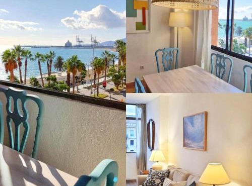 Panoramic views to the sea in Malaga