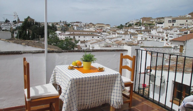 Stay Poolside in a Ronda two bed house with private roof terrace.