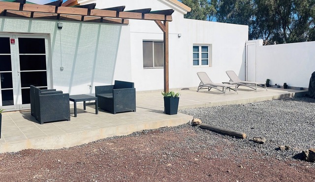 Typical Canary Island house with lots of outdoor space.