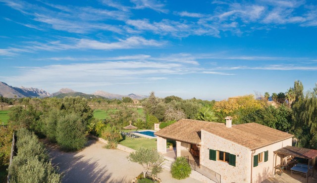 Villa Antonia, with stone walls and natural surroundings