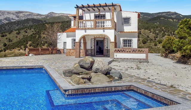 Villa with panoramic views of the Mediterranean Sea in the mountains near.